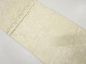 アンティーク　鶴に笠松・菊・枝梅模様織り出し　花嫁衣裳丸帯（材料）